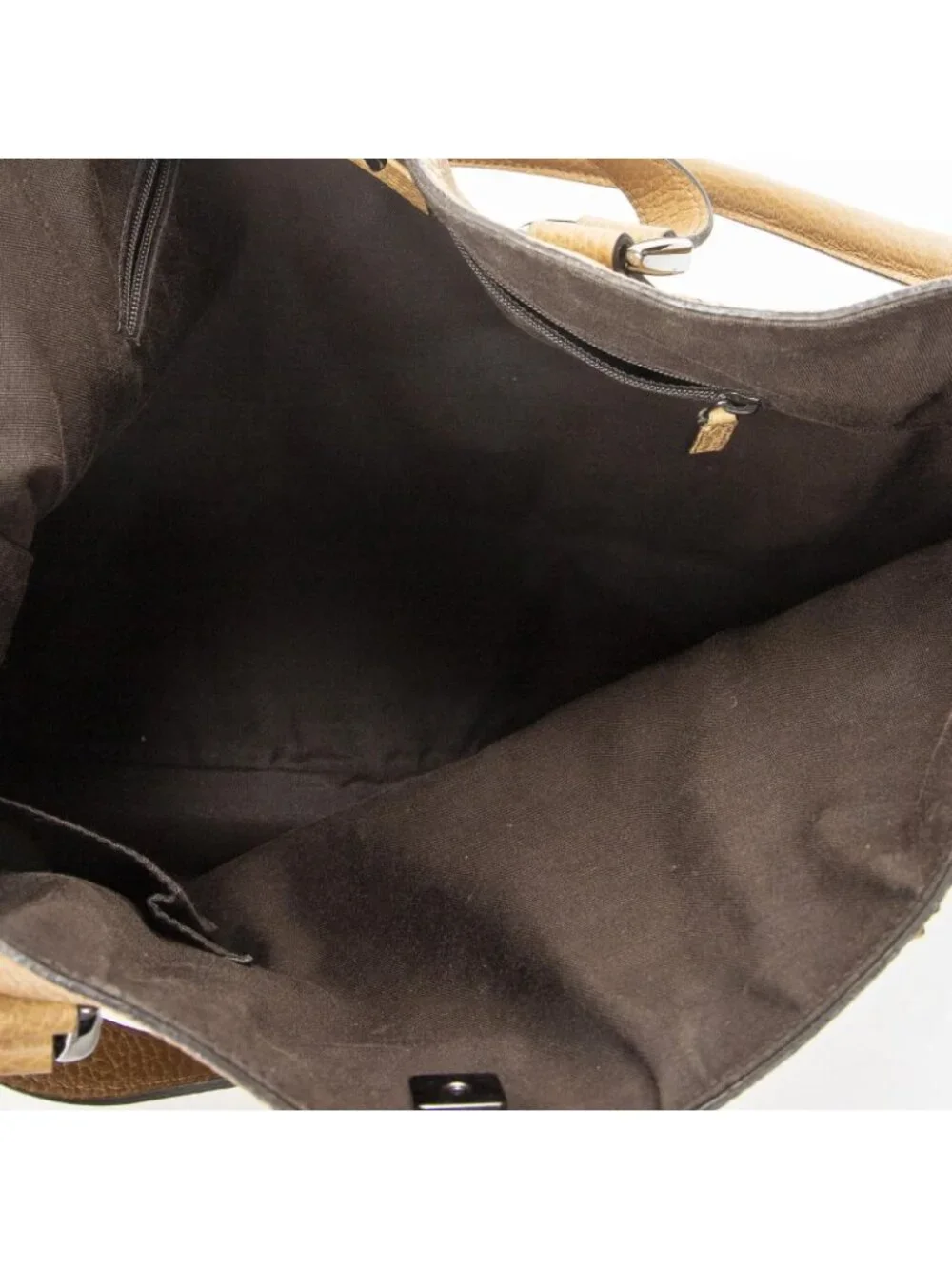 Gucci Convertible Tote Bag Tan Grain Calfskin Leather